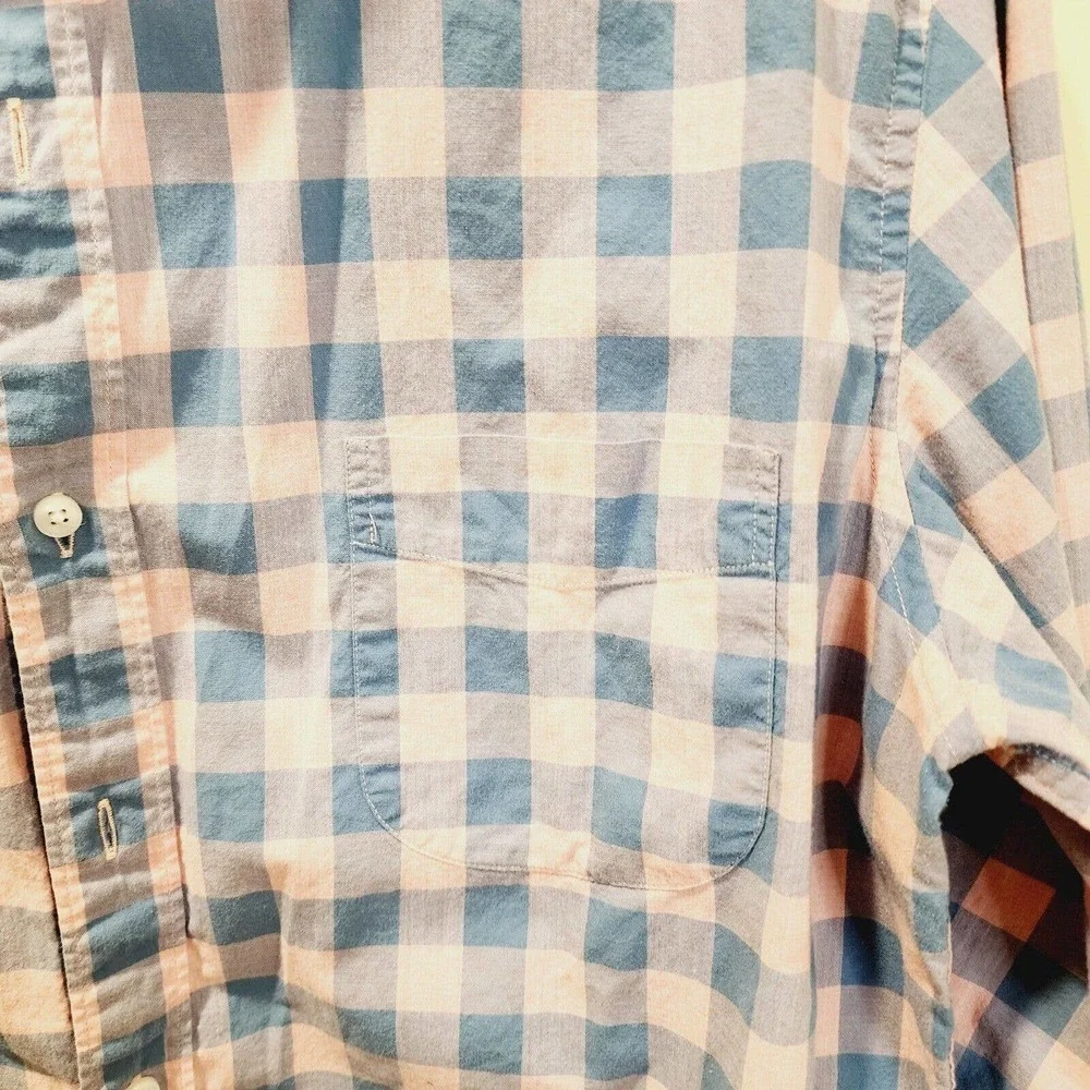 J. CREW men's Plaid Button Down Long Sleeves Shirt Size L